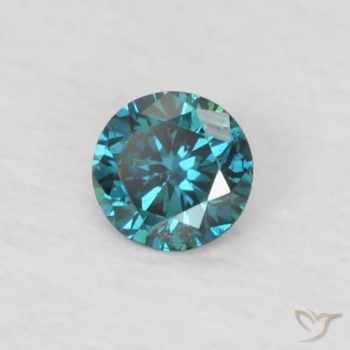 0,05 ctw natürlicher blauer Diamant, Rundschliff, VVS