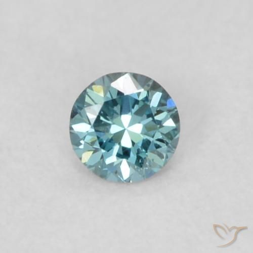 0.04ct Natürlicher Blau Diamant, Runden, VVS-VS
