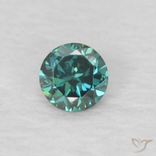 0.04ct Natürlicher Grün Diamant, Runden, VVS, Photo A