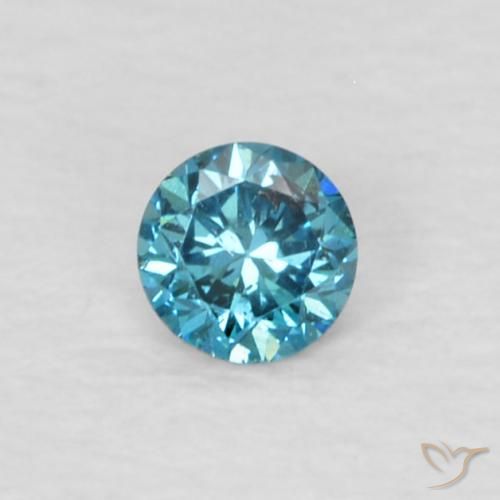 9,17 ctw natürlicher Blau Diamant, Rund Schliff, VVS-VS