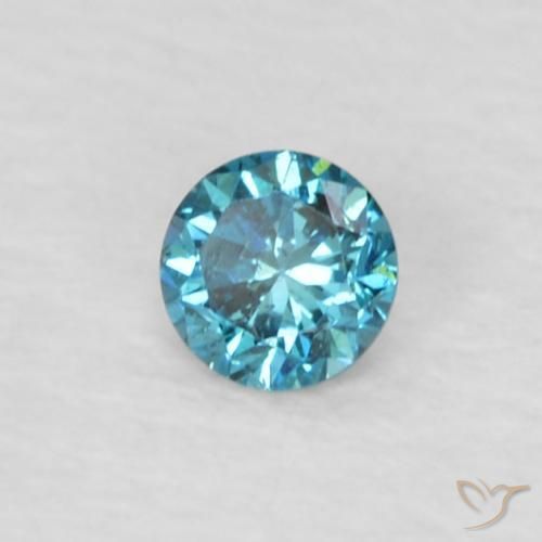 9,17 ctw natürlicher Blau Diamant, Rund Schliff, VVS-VS