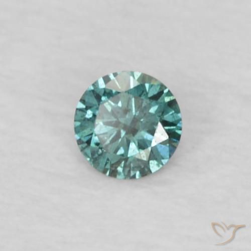 0.03ct Natürlicher Grün Diamant, Runden, VS, Photo A