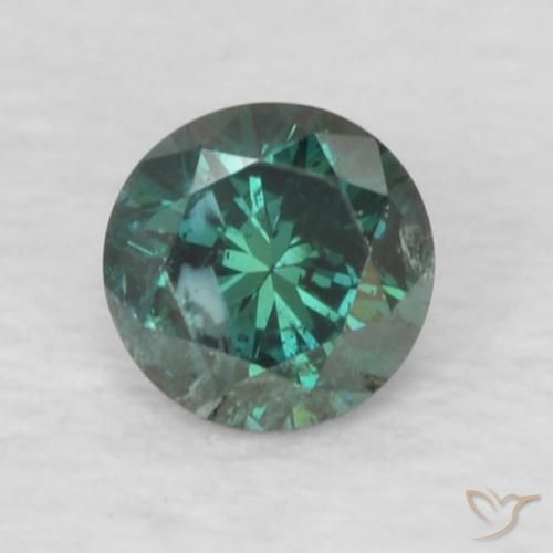 0.11ct Natürlicher Grün Diamant, Runden, VS