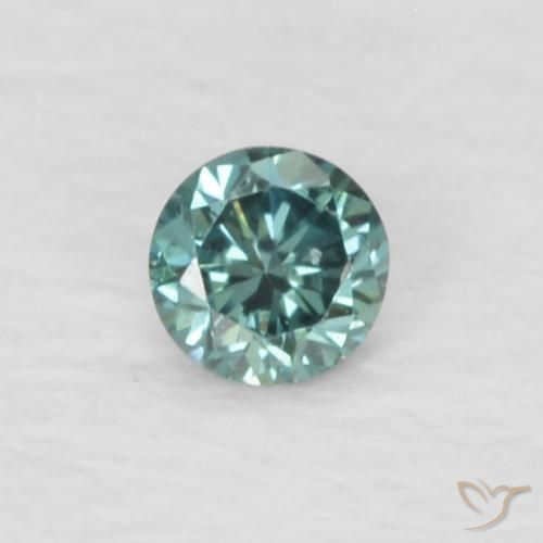 0.04ct Natürlicher mintgrün Diamant, Runden, VVS-VS