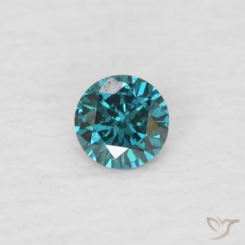 0,03 ctw natürlicher blauer Diamant, Rundschliff, VVS-VS