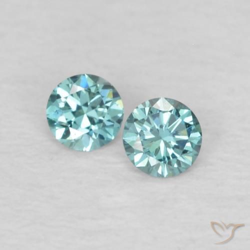 0,09 ct natürliche blauer Diamant-Edelsteine, Rundschliff, VVS