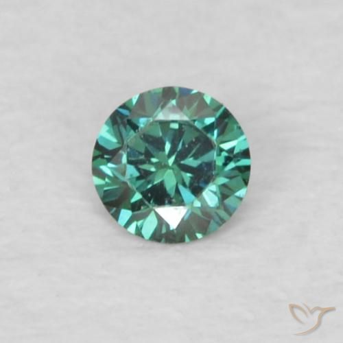 0.04ct Natürlicher Grün Diamant, Runden, VVS