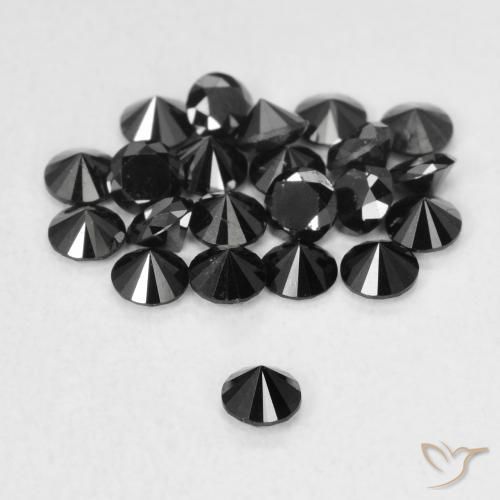 9,17 ctw natürlicher Schwarz Diamant, Runden, Lichtundurchlässig