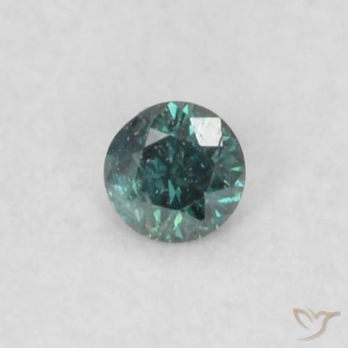 0.02ct Natürlicher Grün Diamant, Runden, SI