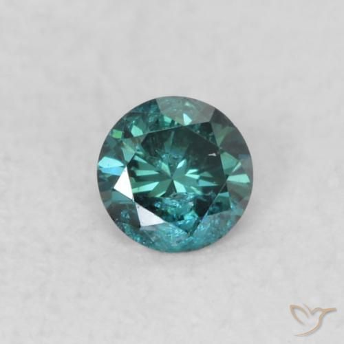 0.07ct Natürlicher Blau Diamant, Runden, SI