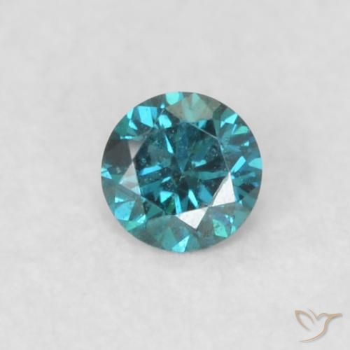 0.05ct Natürlicher Blau Diamant, Runden, VS, Photo A