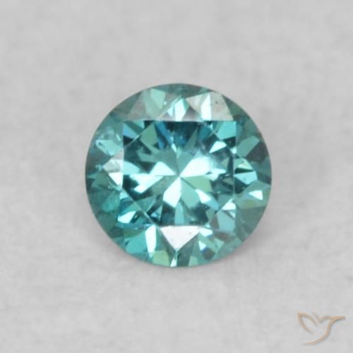 0.07ct Natürlicher Blau Diamant, Runden, VS-SI