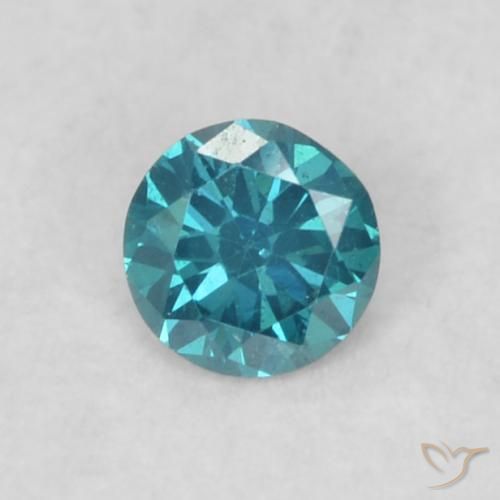 0.07ct Natürlicher Blau Diamant, Runden, VVS-VS