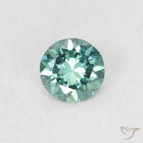 0.06ct Natürlicher Grün Diamant, Runden, VVS-VS