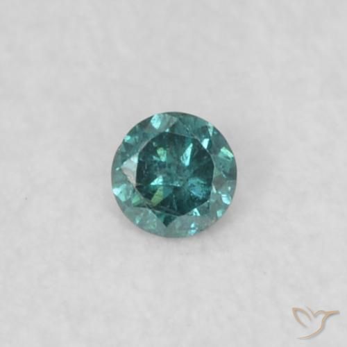 0.02ct Natürlicher Blau Diamant, Runden, SI