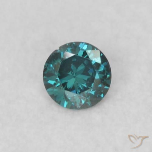 0.03ct Natürlicher Blau Diamant, Runden, SI, Photo A