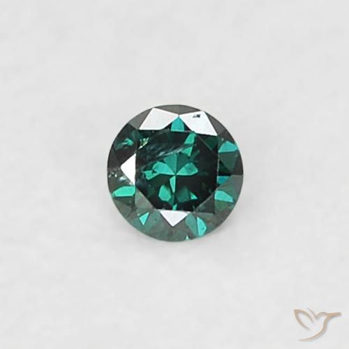 0.02ct Natürlicher Grün Diamant, Runden, SI
