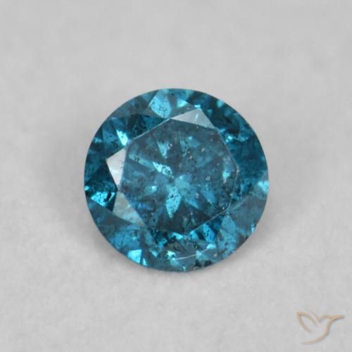 0.07ct Natürlicher Blau Diamant, Runden, SI