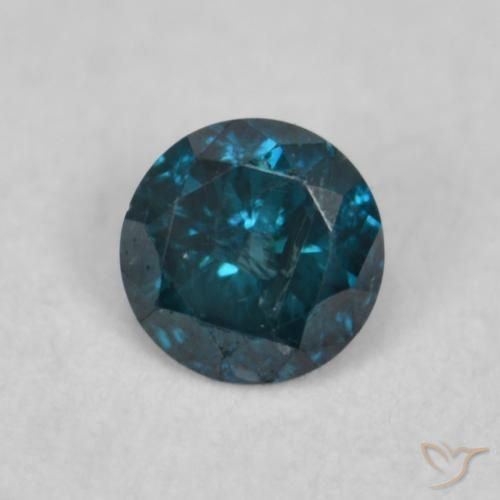 9,17 ctw natürlicher Blau Diamant, Runden, VVS-VS