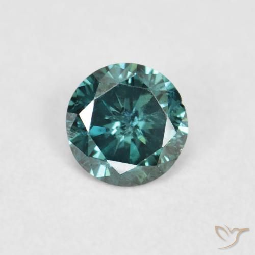 0.09ct Natürlicher Grün Diamant, Runden, VVS-VS