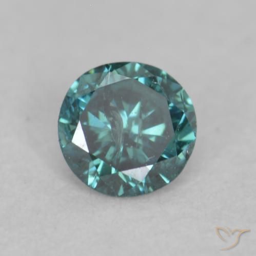 0.09ct Natürlicher Grün Diamant, Runden, VVS-VS, Photo A