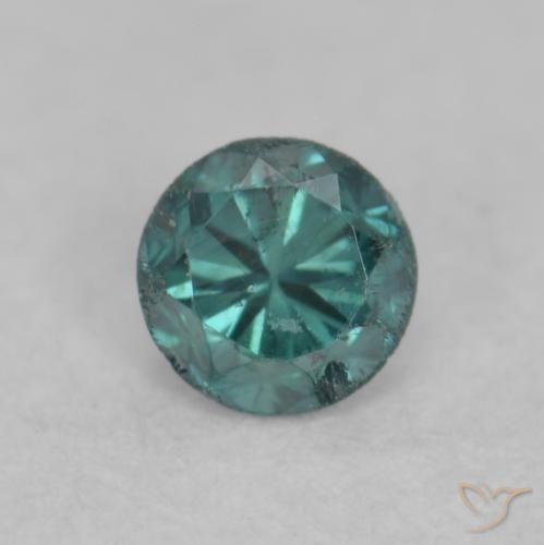 0.10ct Natürlicher Grün Diamant, Runden, VVS-VS