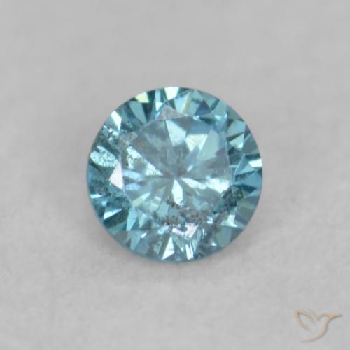 0.03ct Natürlicher Blau Diamant, Runden, VVS-VS