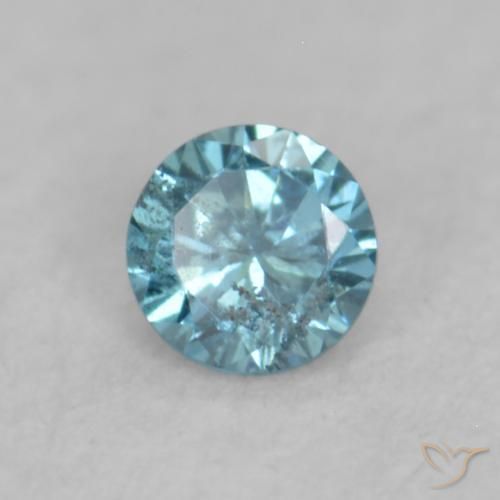 9,17 ctw natürlicher Blau Diamant, Runden, VVS-VS