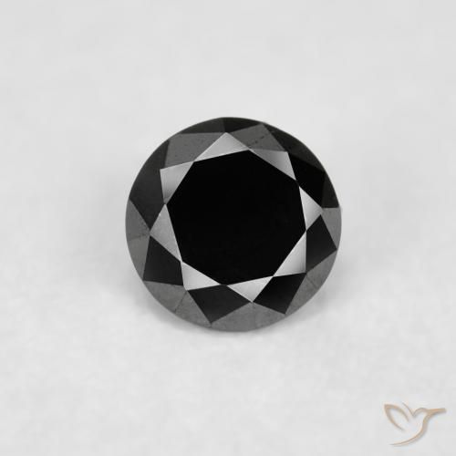 0.03ct Natürlicher Schwarz Diamant, Runden, Lichtundurchlässig