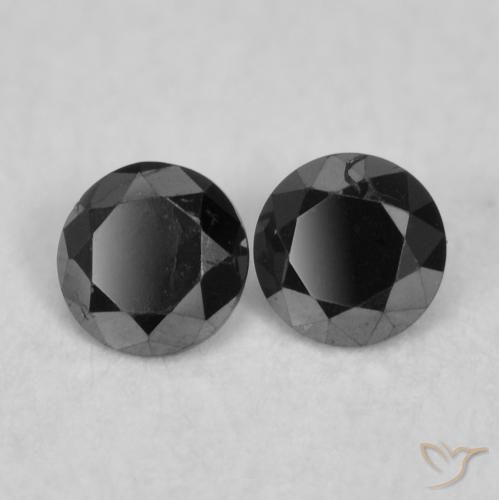 0.08 ct natürliche Schwarz Diamant-Edelsteine, Runden, Lichtundurchlässig