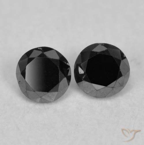 0.10 ct natürliche Schwarz Diamant-Edelsteine, Runden, Lichtundurchlässig