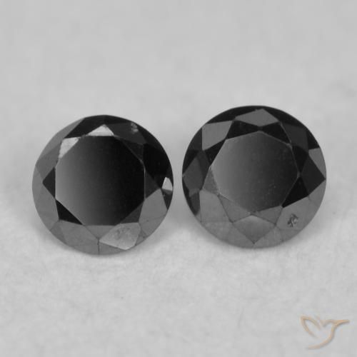 0.10 ct natürliche Schwarz Diamant-Edelsteine, Runden, Lichtundurchlässig