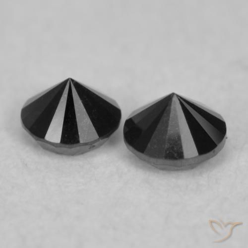 0.10 ct natürliche Schwarz Diamant-Edelsteine, Runden, Lichtundurchlässig