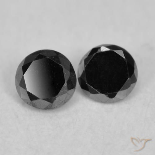 0.08 ct natürliche Schwarz Diamant-Edelsteine, Runden, Lichtundurchlässig