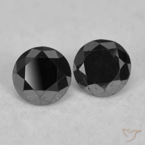 0.09 ct natürliche Schwarz Diamant-Edelsteine, Runden, Lichtundurchlässig