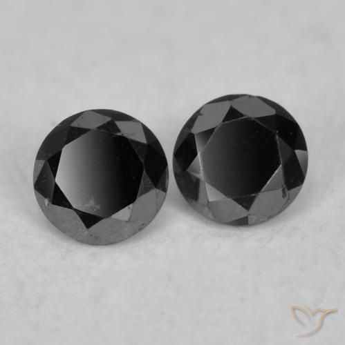 0.07 ct natürliche Schwarz Diamant-Edelsteine, Runden, Lichtundurchlässig