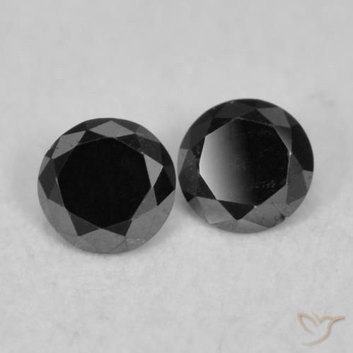 0.08 ct natürliche Schwarz Diamant-Edelsteine, Runden, Lichtundurchlässig