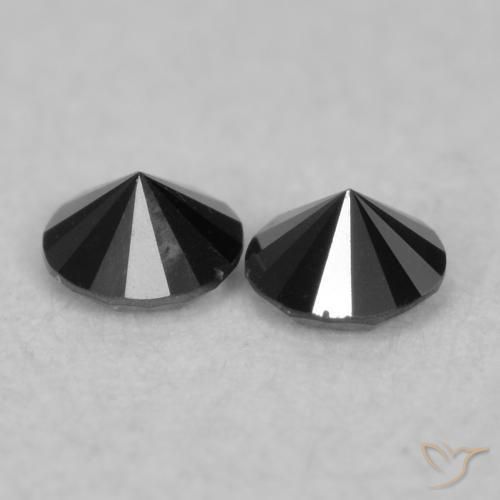 0.08 ct natürliche Schwarz Diamant-Edelsteine, Runden, Lichtundurchlässig