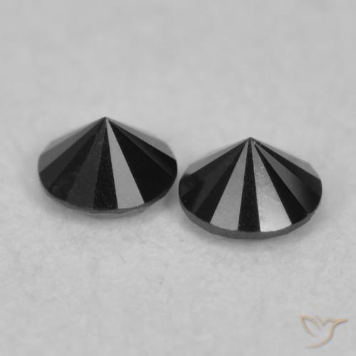 0.09 ct natürliche Schwarz Diamant-Edelsteine, Runden, Lichtundurchlässig