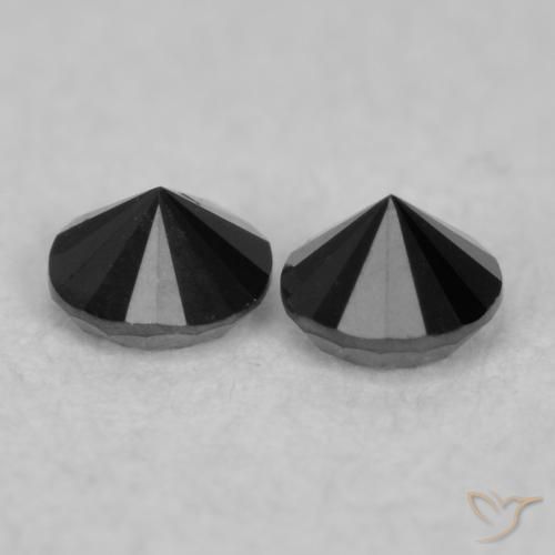 0.09 ct natürliche Schwarz Diamant-Edelsteine, Runden, Lichtundurchlässig