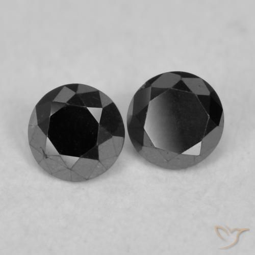 0.09 ct natürliche Schwarz Diamant-Edelsteine, Runden, Lichtundurchlässig