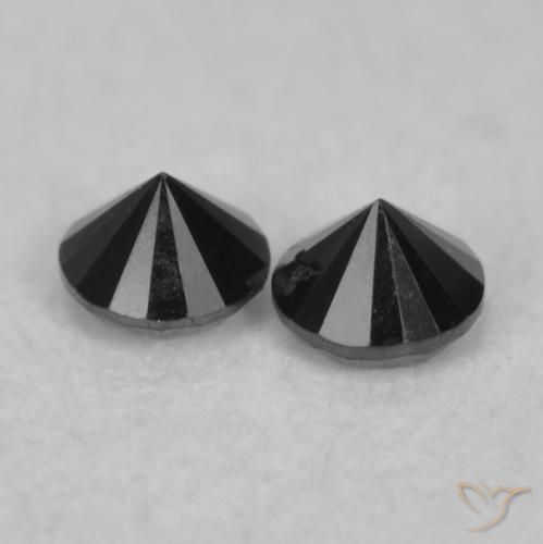 0.09 ct natürliche Schwarz Diamant-Edelsteine, Runden, Lichtundurchlässig