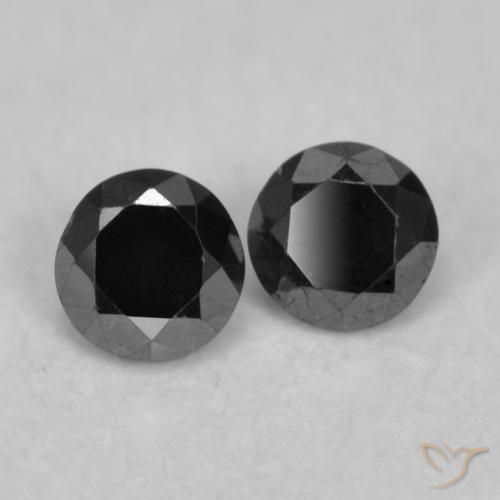 0.10 ct natürliche Schwarz Diamant-Edelsteine, Runden, Lichtundurchlässig