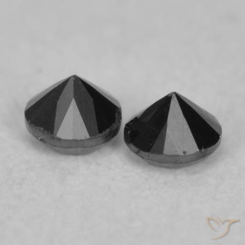 0.10 ct natürliche Schwarz Diamant-Edelsteine, Runden, Lichtundurchlässig