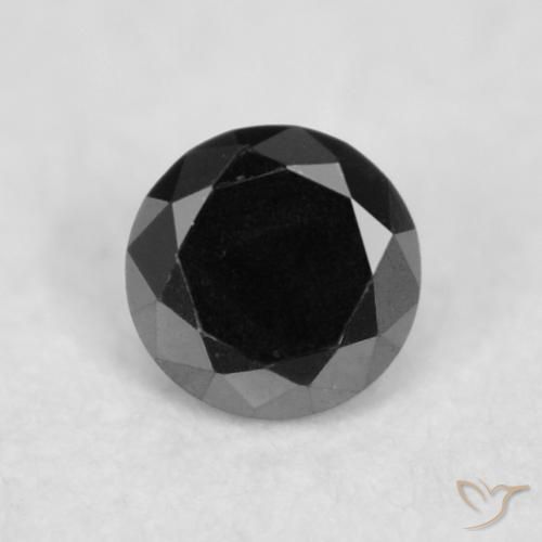 0.03ct Natürlicher Schwarz Diamant, Runden, Lichtundurchlässig