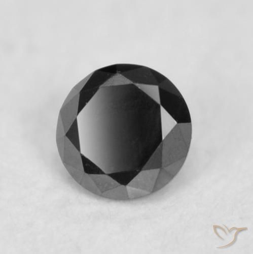 9,17 ctw natürlicher Schwarz Diamant, Runden, Lichtundurchlässig