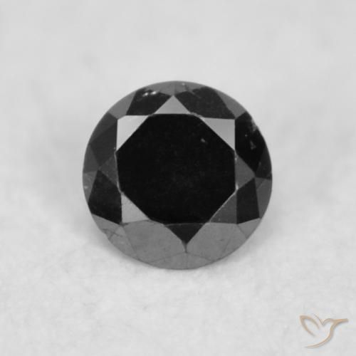 0.02ct Natürlicher Schwarz Diamant, Runden, Lichtundurchlässig