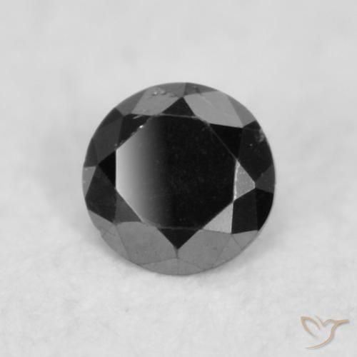 9,17 ctw natürlicher Schwarz Diamant, Runden, Lichtundurchlässig