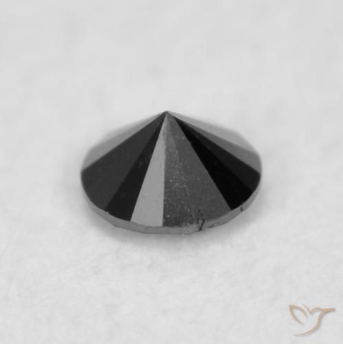 9,17 ctw natürlicher Schwarz Diamant, Runden, Lichtundurchlässig