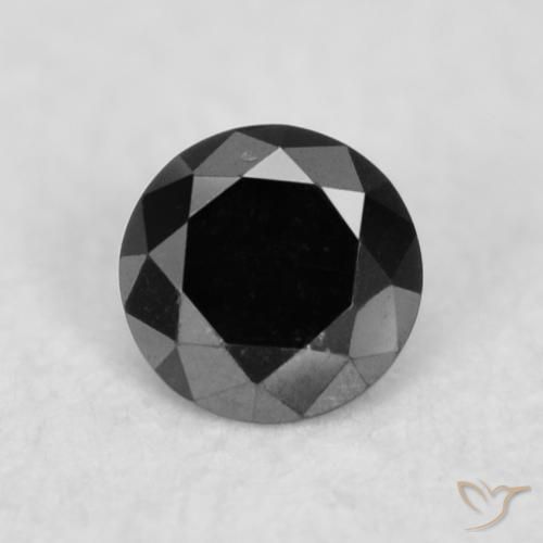 0.03ct Natürlicher Schwarz Diamant, Runden, Lichtundurchlässig